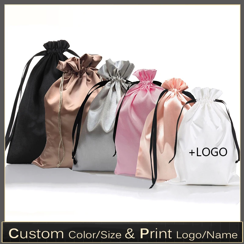 Luxury Bags From China - 10 Buah Tas Rambut Ekstensi Satin