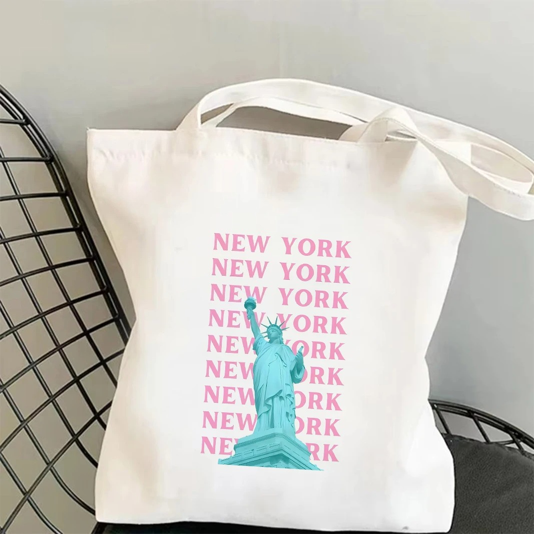 Canvas Tote Designer - Tas Tote Grafis Menara Eiffel Chicago