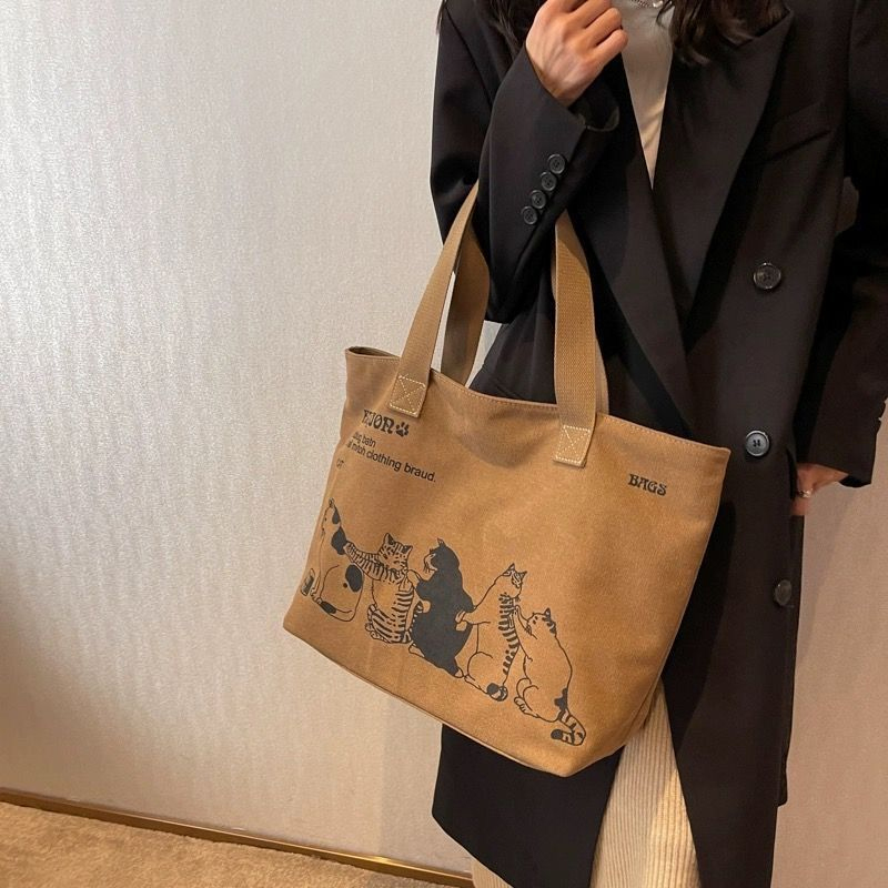 Canvas Tote Designer - Tas Tote Kanvas Wanita Modis, Tas