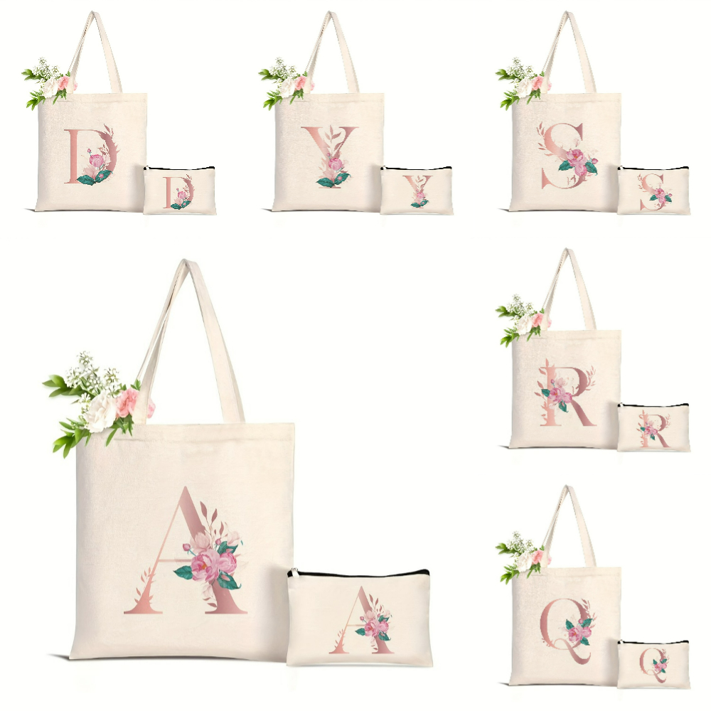 Canvas Tote Designer - 1 Buah Tas Tote Gambar Cetak