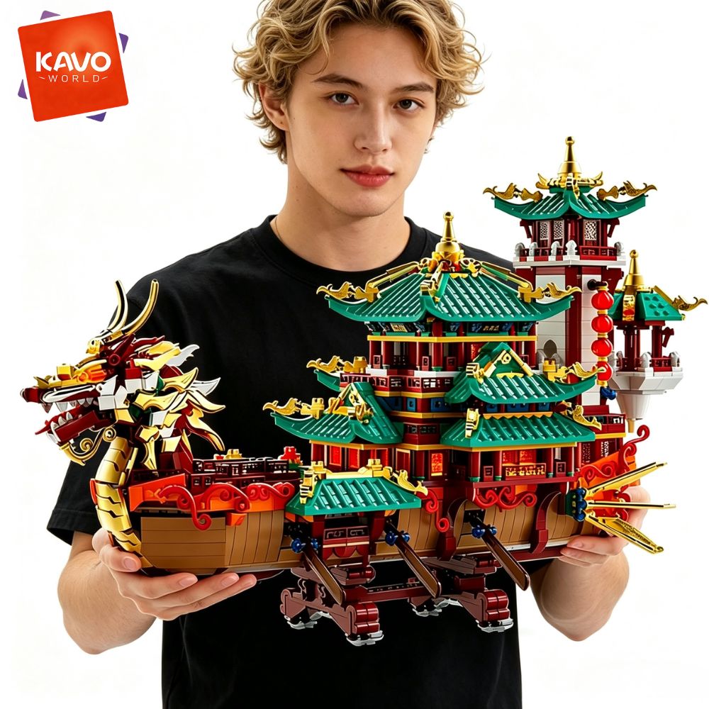 Luxury Bags From China - KAVOWORLD 2453pcs Blok Bangunan Perahu Naga