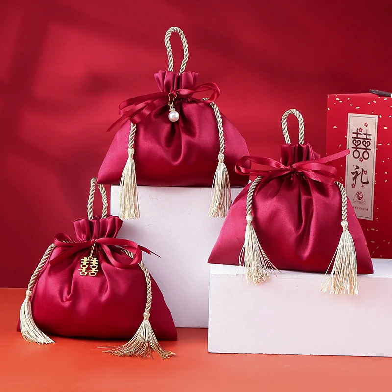 Luxury Bags From China - 10 buah tas hadiah sutra kantung