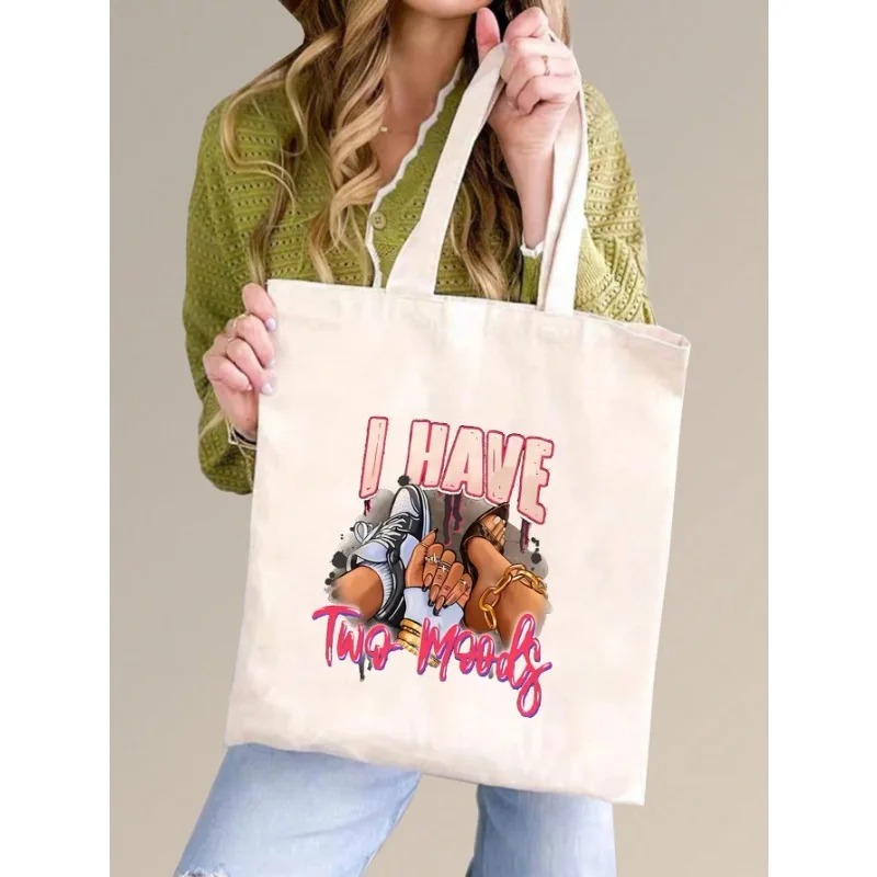 ROMWE Tas Bahu Kanvas Pola Pit - Canvas Tote Designer ulasan dan harga