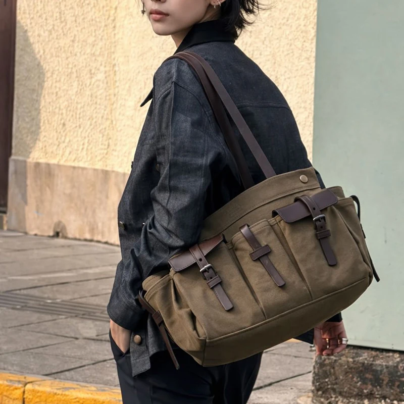 Tas Tote Kulit Kanvas Mewah Mu - Canvas Tote Designer ulasan dan harga