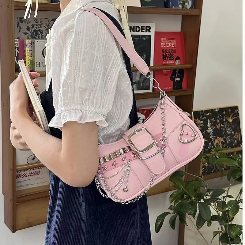 Tas Bahu Wanita Kulit PU Y2K M - Luxury Y2K Bags ulasan dan harga