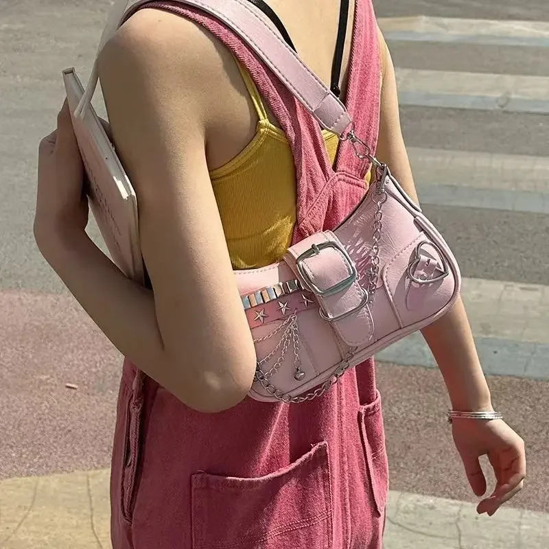 Tas Bahu Wanita Kulit PU Y2K M - Luxury Y2K Bags ulasan dan harga