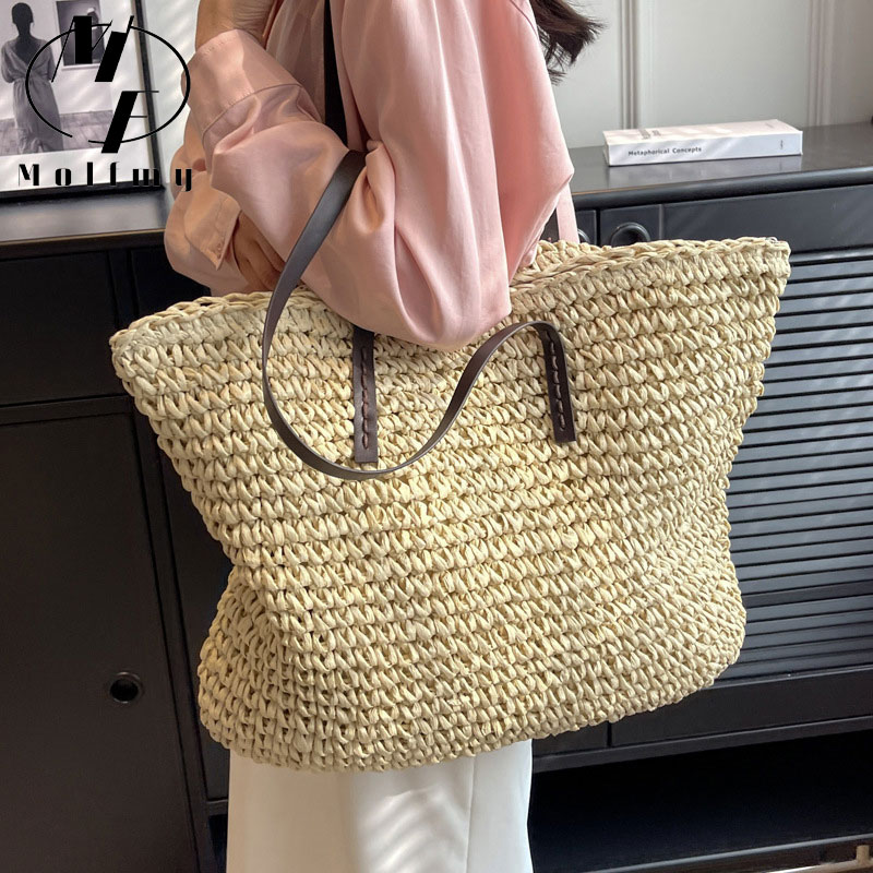 Tas Tote Tenun Jerami Tas Tang - Luxury Bags Reseller ulasan dan harga