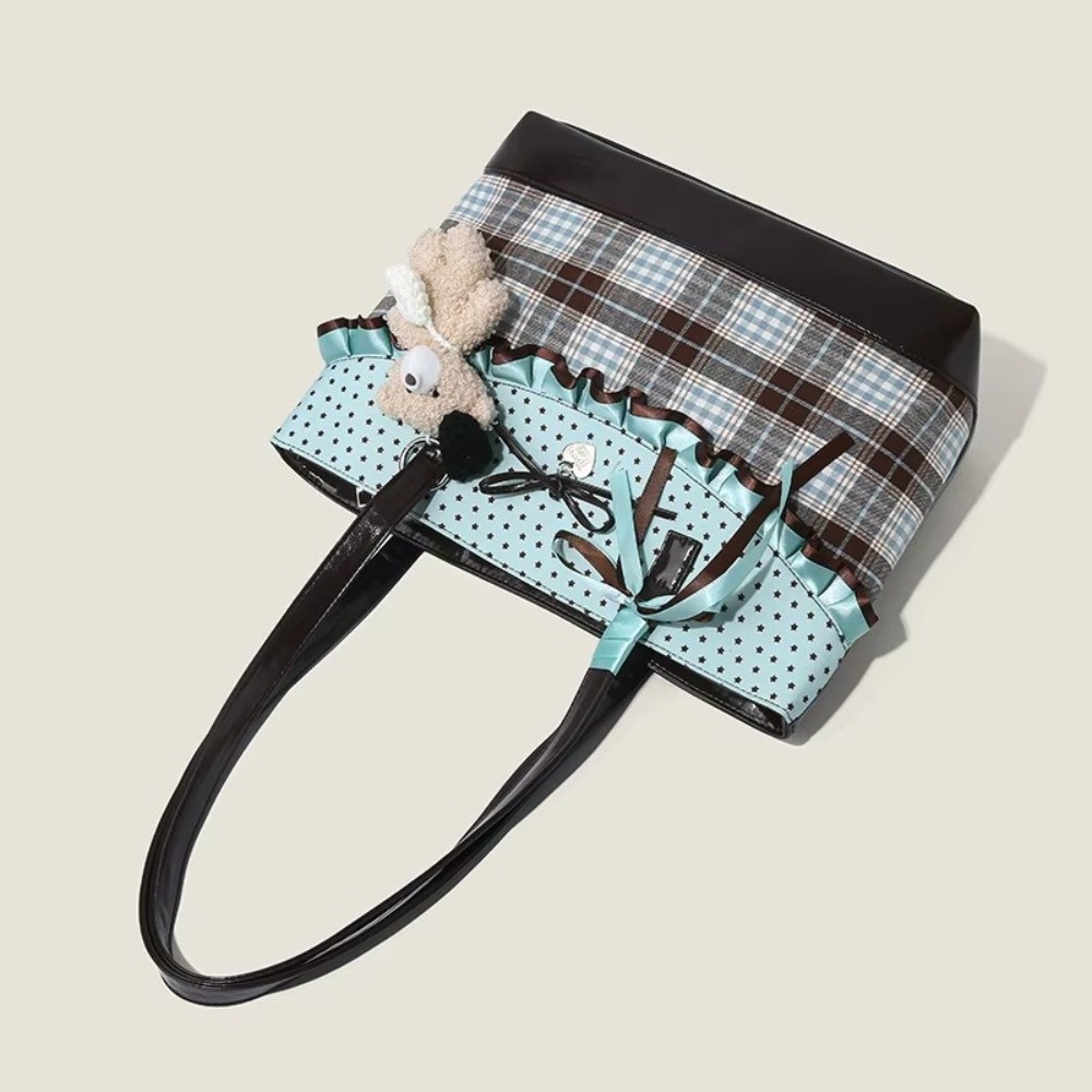 Tas Tote Kanvas Hijau Mint Mot - Canvas Tote Designer ulasan dan harga