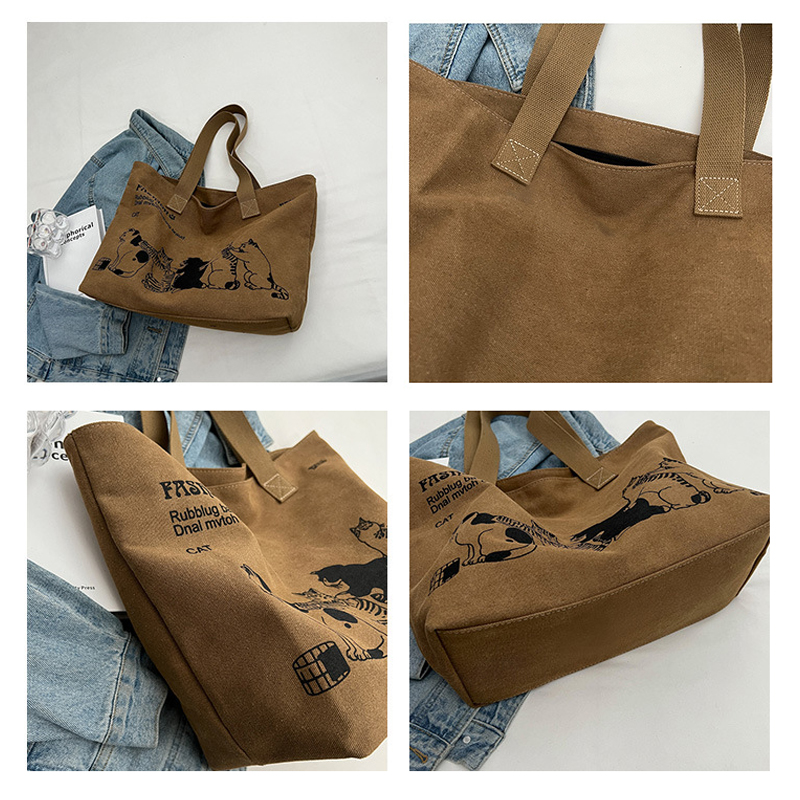Tas Tote Kanvas Wanita Modis,  - Canvas Tote Designer ulasan dan harga