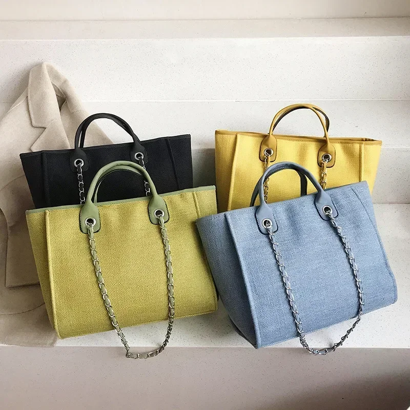 Tas Tote Rantai Selempang Bahu - Canvas Tote Designer ulasan dan harga