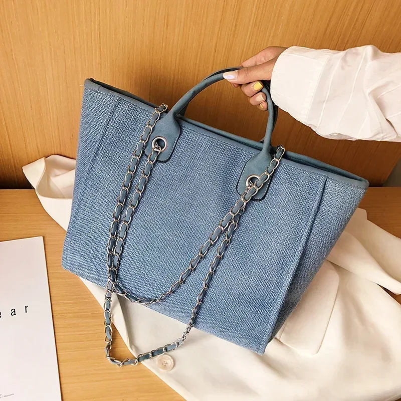 Tas Tote Rantai Selempang Bahu - Canvas Tote Designer ulasan dan harga