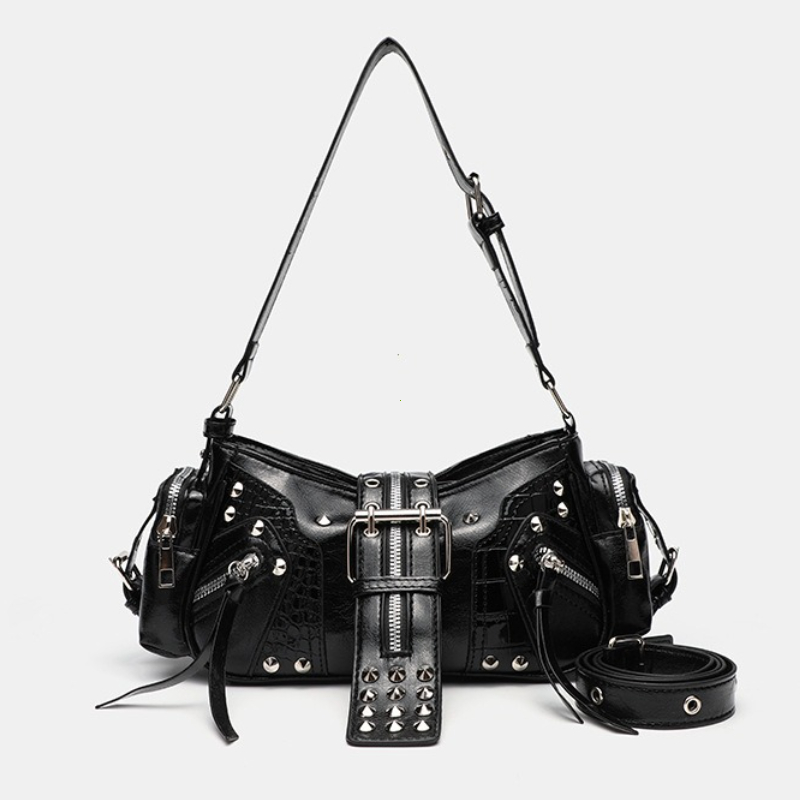 Tas Pinggang Gothic Rivet Mewa - Luxury Y2K Bags ulasan dan harga